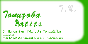 tonuzoba matits business card